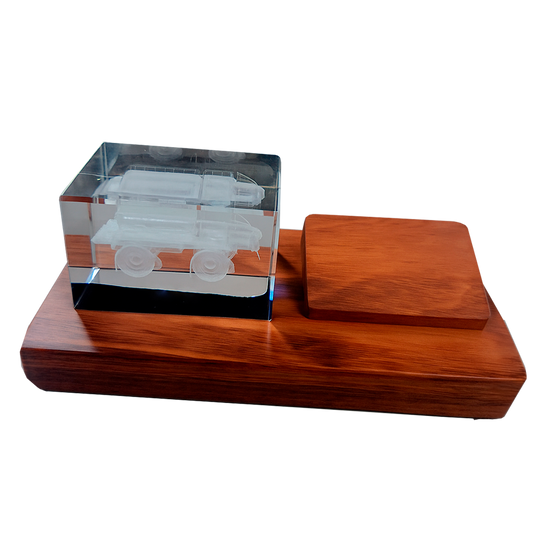 Troféu em Madeira e Cristal